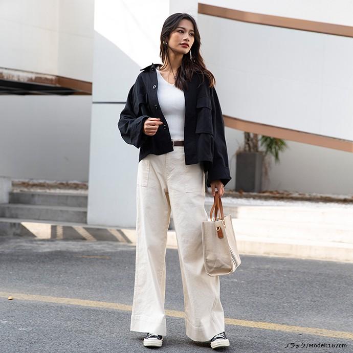 ショート丈ミリタリージャケット ジャケット レディース ミリタリージャケット 春 秋 冬 長袖 上品 ゆったり 襟抜き アウター 162526 |  | 10