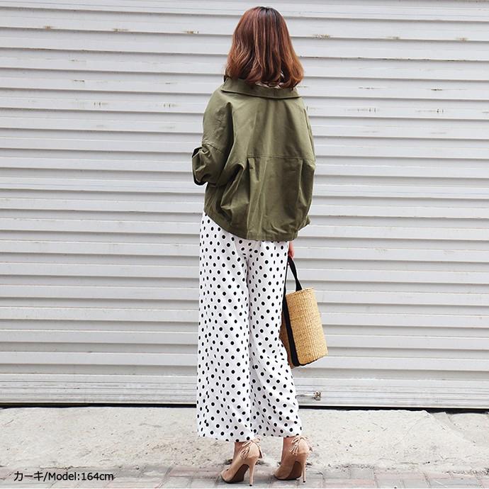 ショート丈ミリタリージャケット ジャケット レディース ミリタリージャケット 春 秋 冬 長袖 上品 ゆったり 襟抜き アウター 162526 |  | 16