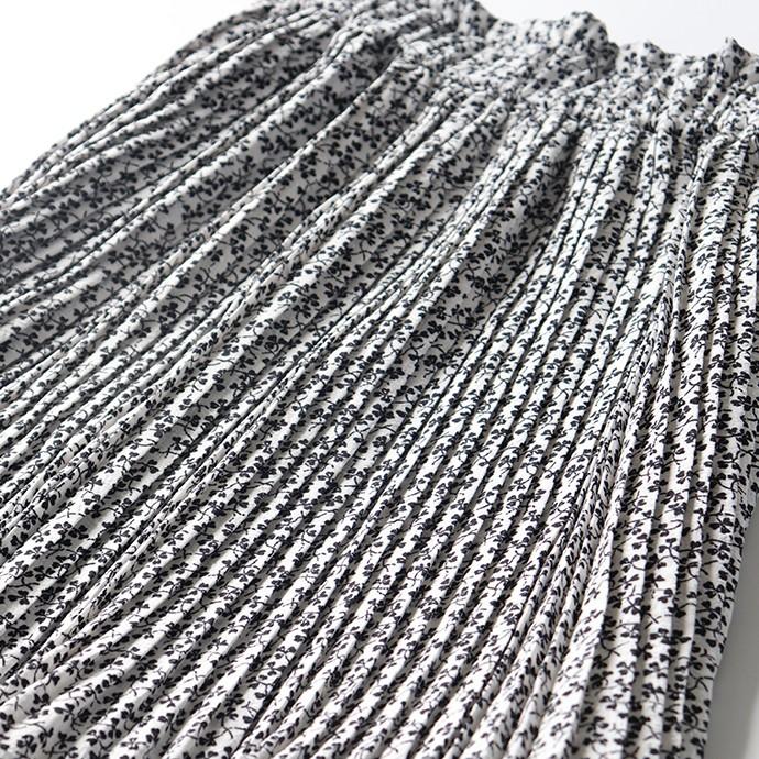 ナチュラル 上品 花柄プリーツスカート プリーツロングスカート プリーツスカート 花柄 ウエストゴム レディース スカート M L 162540 |  | 19