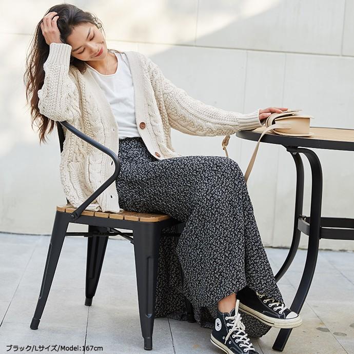 ナチュラル 上品 花柄プリーツスカート プリーツロングスカート プリーツスカート 花柄 ウエストゴム レディース スカート M L 162540 |  | 05