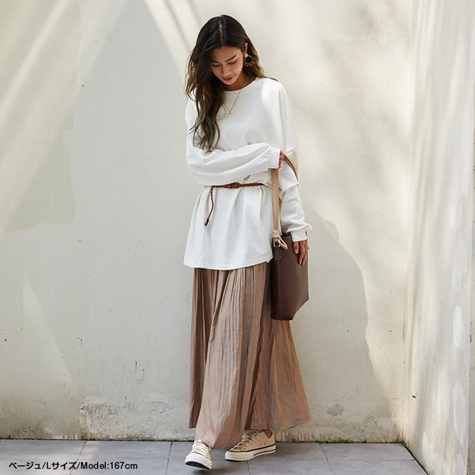 消しプリーツスカート ナチュラル 上品 高級 無地プリーツスカート プリーツロングスカート プリーツスカート 定番 ロングスカート レディース スカート 162541 |  | 19