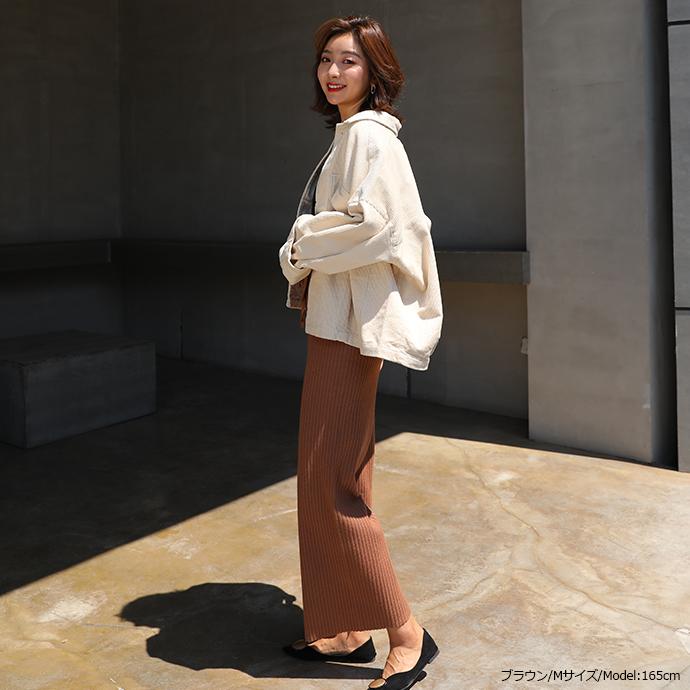 リブニット スリット ワイトパンツ ニット リブニットパンツ ワイド ストレッチ リブ編み ウエストゴム ボトムス レディース 162557 |  | 16