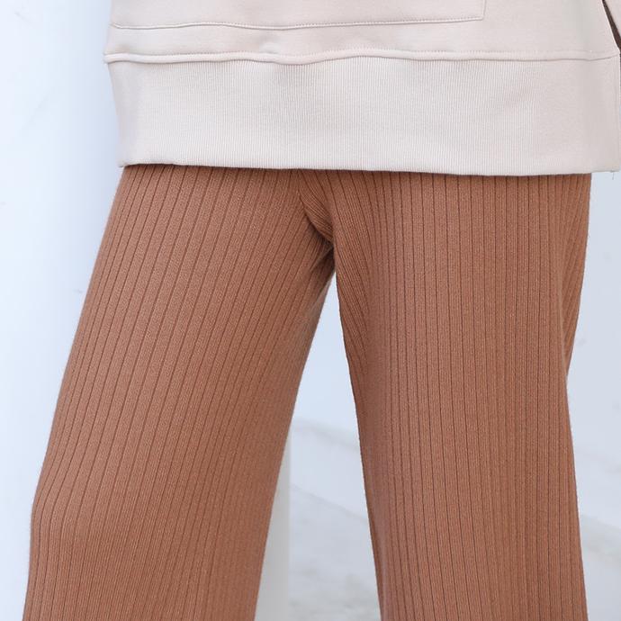 リブニット スリット ワイトパンツ ニット リブニットパンツ ワイド ストレッチ リブ編み ウエストゴム ボトムス レディース 162557 |  | 02