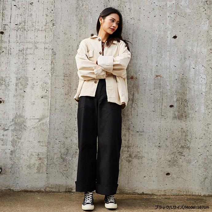 ベイカーパンツ ワイドパンツ 伸縮性 ロングパンツ レディース 綿 LL 2L 大きいサイズ ボトムス チノパン チノパンツ 162561 |  | 15
