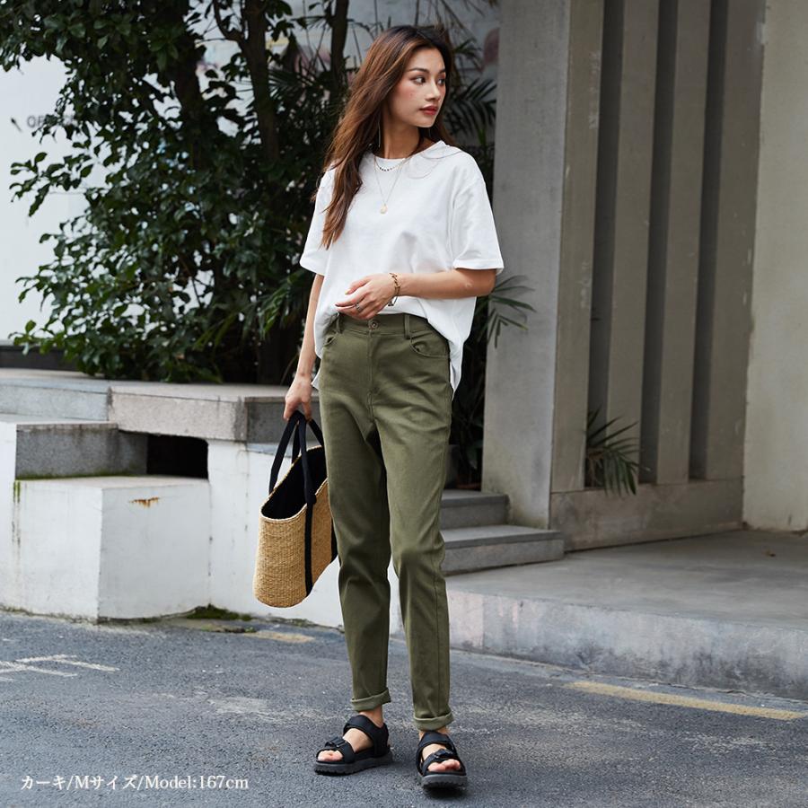 定番 伸縮性 ロングパンツ レディース 大きいサイズ ボトムス パンツ ズボン 無地 ストレッチパンツ スキニー デニムパンツ 激伸び 162590 |  | 20