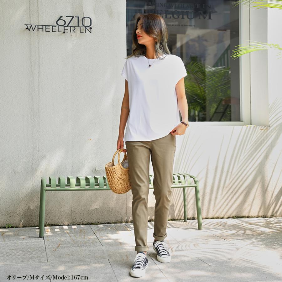 定番 伸縮性 ロングパンツ レディース 大きいサイズ ボトムス パンツ ズボン 無地 ストレッチパンツ スキニー デニムパンツ 激伸び 162590 |  | 01