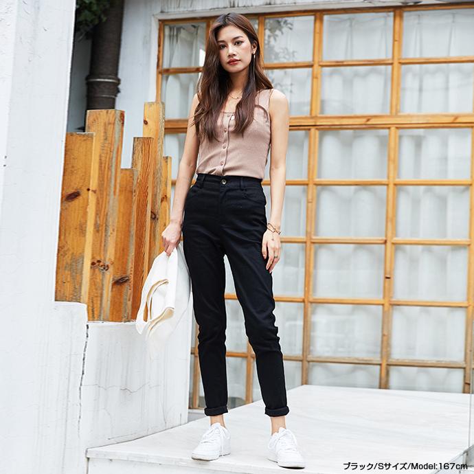 定番 伸縮性 ロングパンツ レディース 大きいサイズ ボトムス パンツ ズボン 無地 ストレッチパンツ スキニー デニムパンツ 激伸び 162590 |  | 07