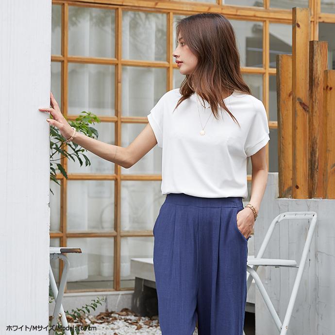 話題の神T Tシャツ リラックスフレンチスリーブT 半袖 tシャツ レディース Uネック トップス 半袖 体型カバー クルーネック 162591 |  | 11