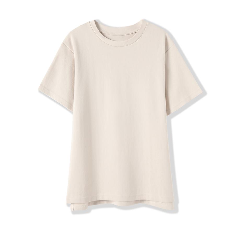 定番 吸汗 半袖 Tシャツ サイトスリット  無地 クルーネック トップス UVカット 体型カバー レディース 綿 無地Tシャツ 半袖Tシャツ 162592 |  | 20