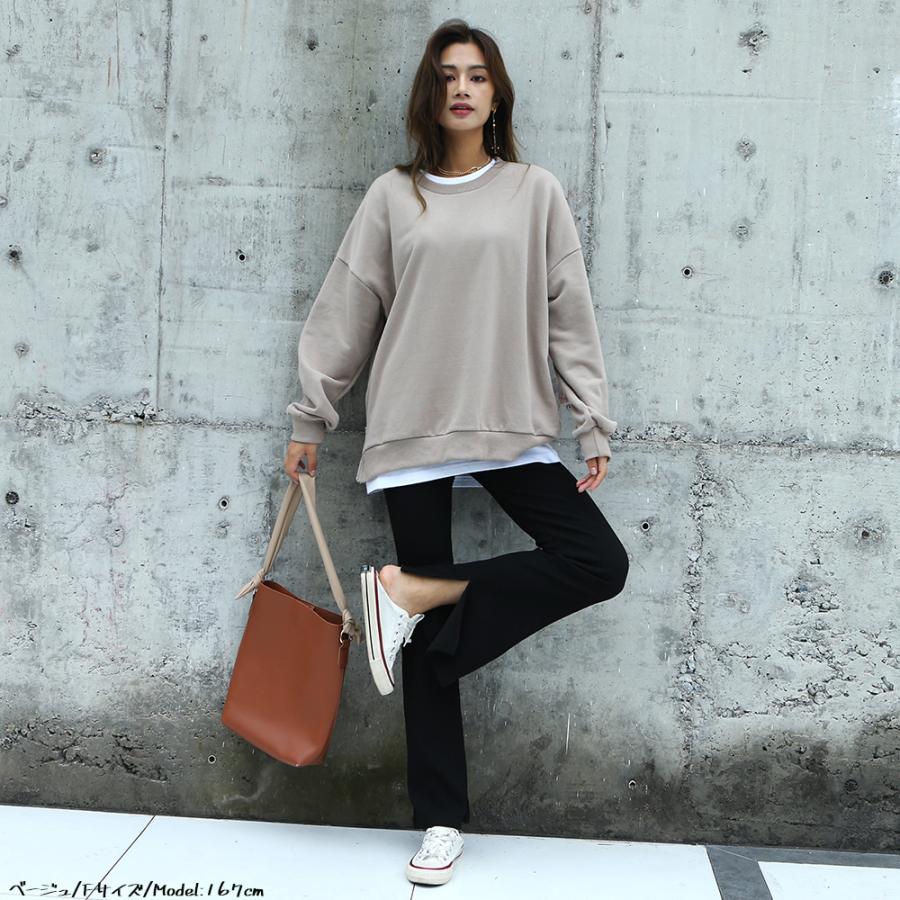 ZIP付き裏毛プルオーバー プルオーバー サイドZIP トレーナー スウェット 無地 パーカー スリット 秋 冬 レディース162597 |  | 13