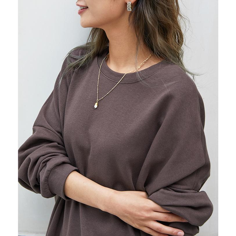 ボリューム袖 ゆったりプルオーバー レディース トレーナー スウェット 長袖 トップス チュニック 体型カバー オーバーサイズ 162598 |  | 08