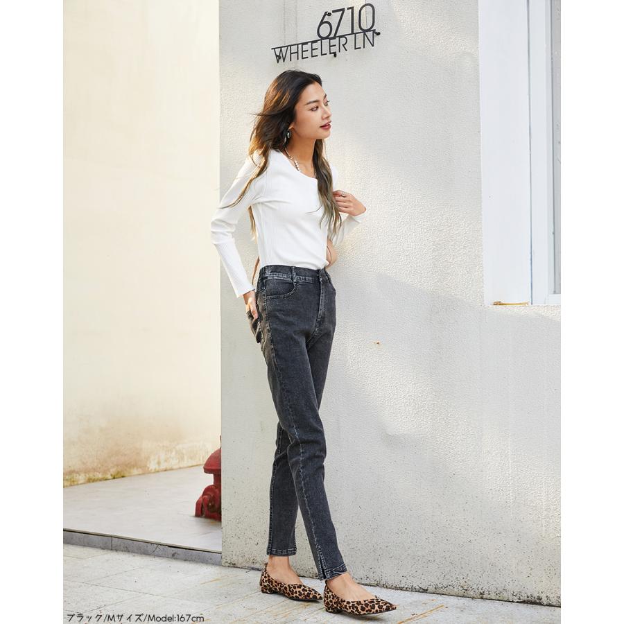 サイドスリット スリットデニムパンツ スキニー デニム パンツ レディース ロングパンツ ボトムス ストレッチパンツ レギンスパンツ デニムパンツ 162601 |  | 02