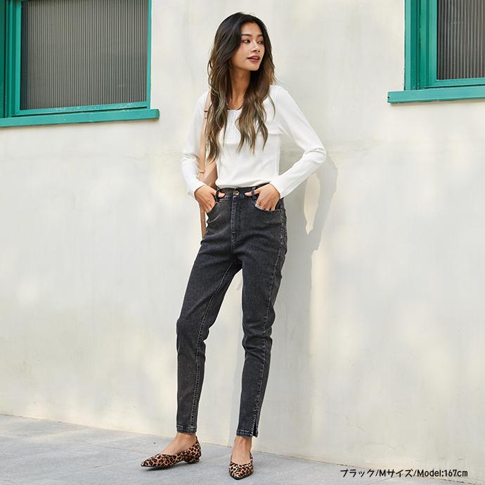 サイドスリット スリットデニムパンツ スキニー デニム パンツ レディース ロングパンツ ボトムス ストレッチパンツ レギンスパンツ デニムパンツ 162601 |  | 19