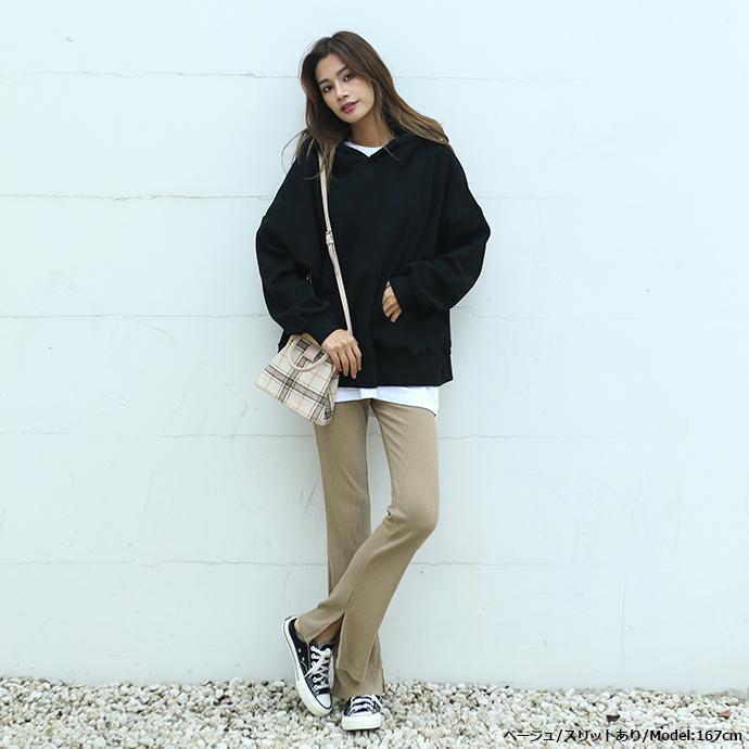 リブパンツ フレアリブパンツ 前スリットパンツ レギンス レギンスパンツ フレアレギンス フレアパンツ リブレギンス レディース 162604 |  | 15