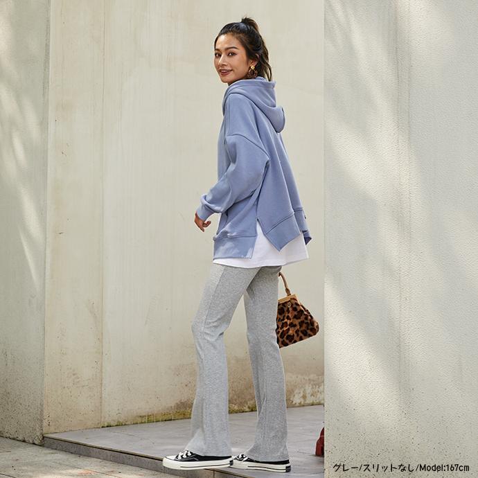 リブパンツ フレアリブパンツ 前スリットパンツ レギンス レギンスパンツ フレアレギンス フレアパンツ リブレギンス レディース 162604 |  | 02