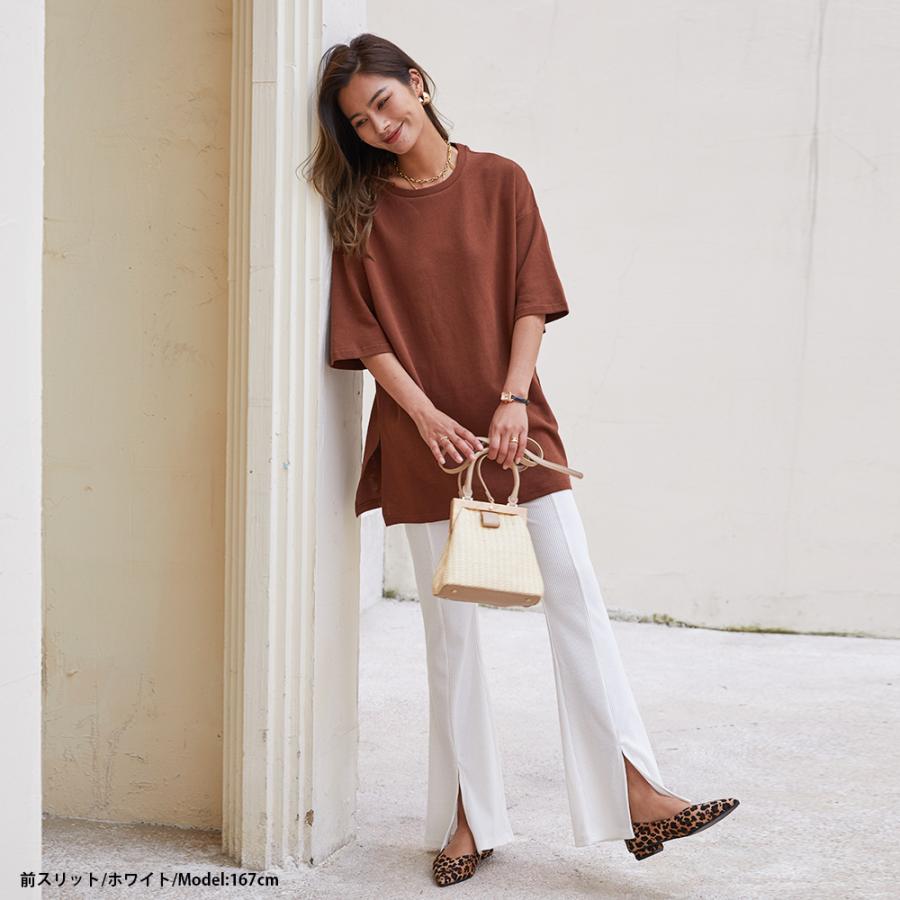 リブパンツ フレアリブパンツ 前スリットパンツ レギンス レギンスパンツ フレアレギンス フレアパンツ リブレギンス レディース 162604 |  | 06