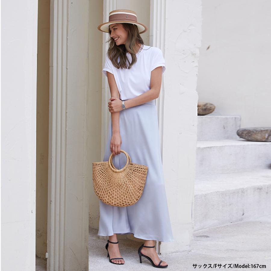 サテンフレアロングスカート フレアスカート ロング スカート サテンスカート Aライン ロングスカート 上品 高級 定番 レディース 162622 |  | 05