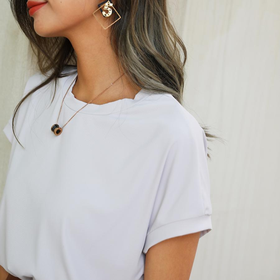 『サラサラで痩せて見える』『冷感生地』話題の神T 冷感Tシャツ スリットTシャツ リラックスフレンチスリーブT 半袖 Tシャツ レディース トップス 162625 |  | 02