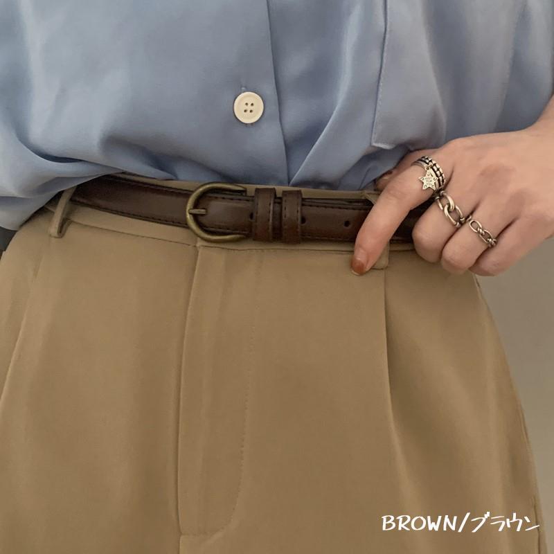 ベルトレディース 定番 ゴールドバックル ベルト レディース おしゃれ 20mm幅 レザー シンプル プレゼント リクルート スーツ ビジネス 162630 |  | 10