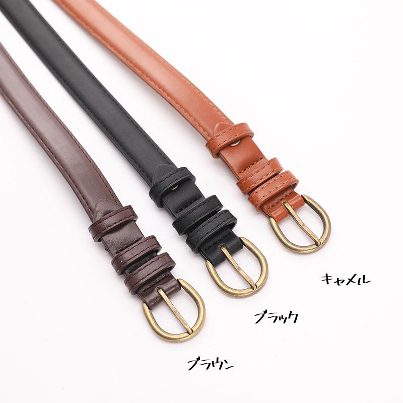 ベルトレディース 定番 ゴールドバックル ベルト レディース おしゃれ 20mm幅 レザー シンプル プレゼント リクルート スーツ ビジネス 162630 |  | 09