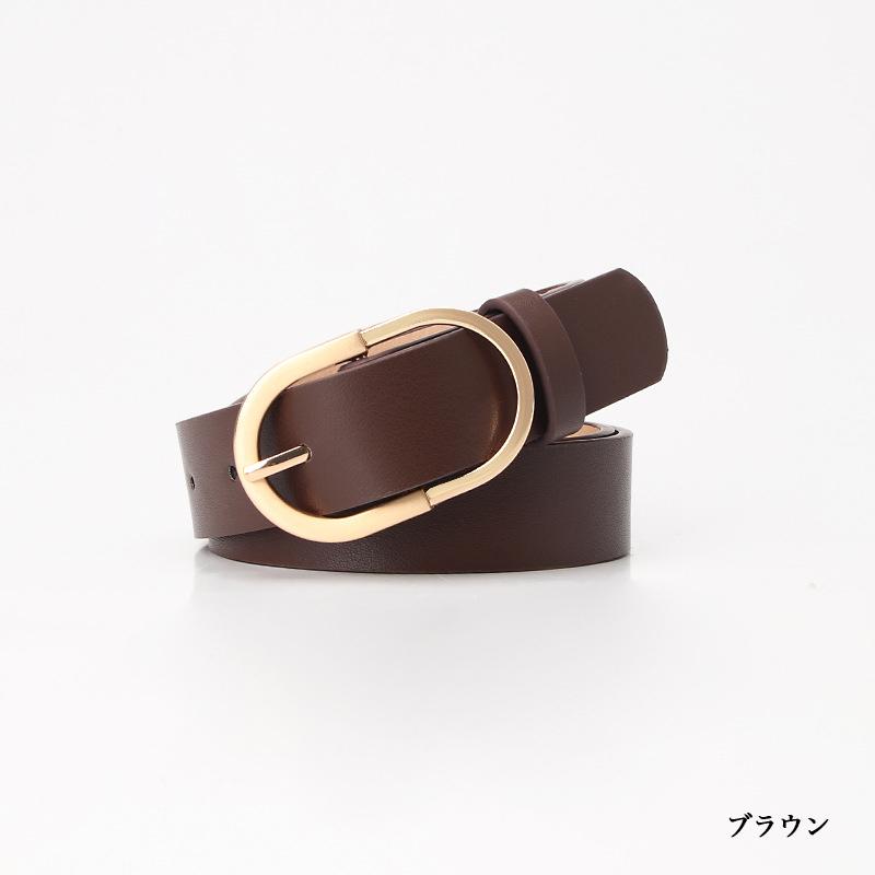 定番 オーバルバックル ベルト レディース 大きいサイズ レディース