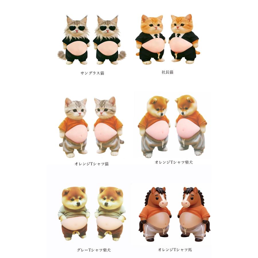 『話題のシール』大人気 お腹ぷにぷにシール 3D立体 可愛い猫 柴犬 スクイーズ もっちり ステッカー もこもこ 肉球 もちもち 162713 |  | 02