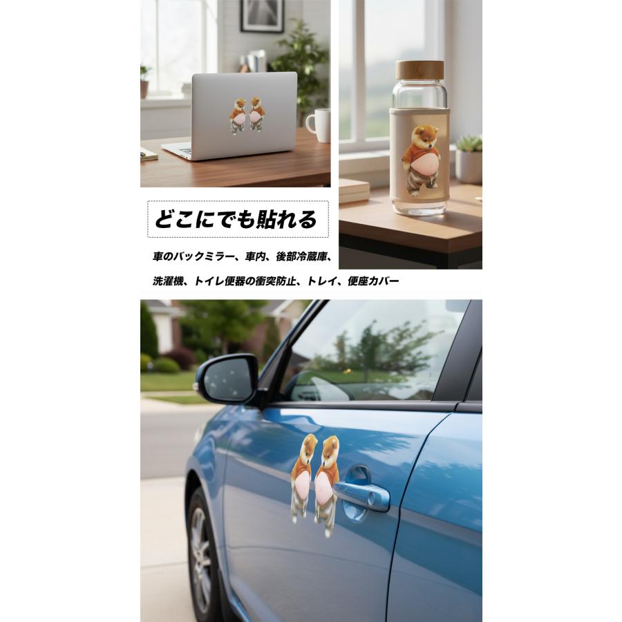 『話題のシール』大人気 お腹ぷにぷにシール 3D立体 可愛い猫 柴犬 スクイーズ もっちり ステッカー もこもこ 肉球 もちもち 162713 |  | 08