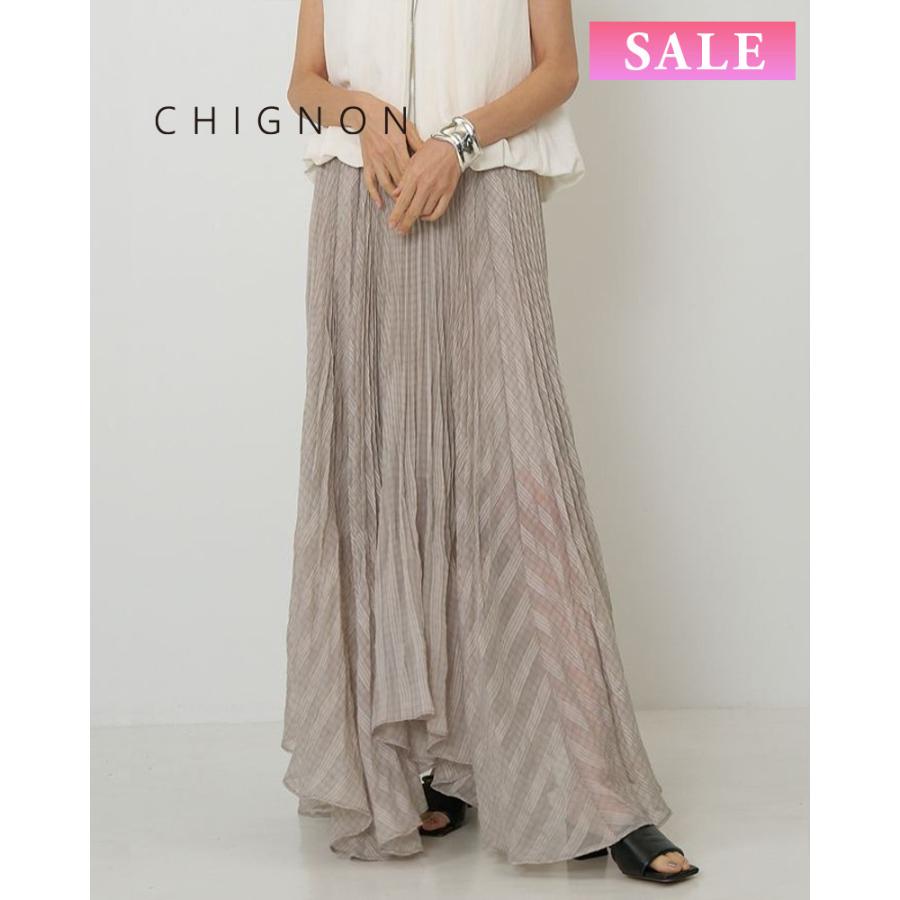 kyusan専用　CGPプリーツスカートS CHIGNON（シニヨン） 【SALE】GNON 2961-029mk シアーチェックプリーツ