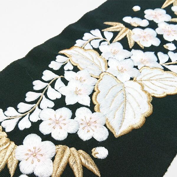 衿秀 公式 半衿 はんえり 刺繍 絢爛-雅 正絹 塩瀬 日本製 和装小物 和小物 えりひで 襟の衿秀