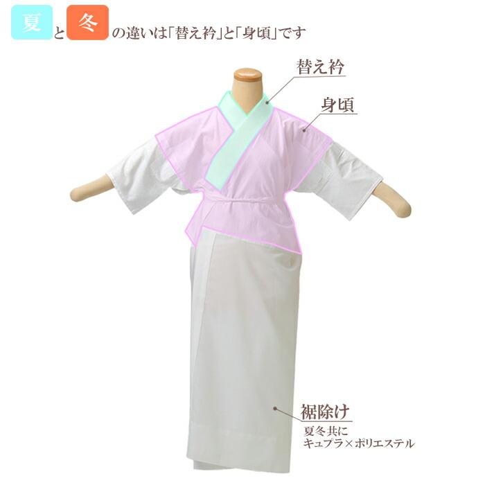 衿秀 公式 き楽っく 長襦袢 袖なし 夏 袷用 きらっく 襦袢 じゅばん