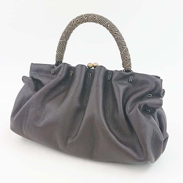 衿秀 公式 バッグ 和装 着物 ばっぐ bag がま口 正絹 皮 牛革 日本製 和装小物 和小物 えりひで 襟の衿秀の画像