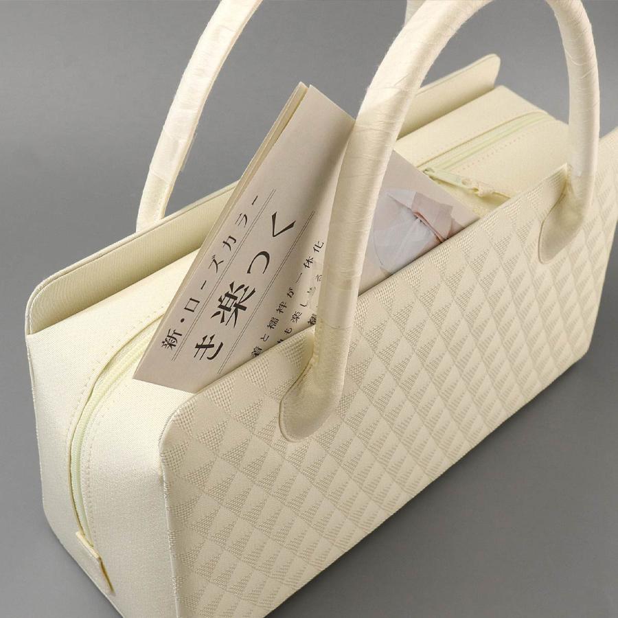 衿秀 公式 バッグ 和装 着物 ばっぐ bag 利休 組紐 白銀 ベージュ 日本製 和装小物 和小物 えりひで 襟の衿秀の画像