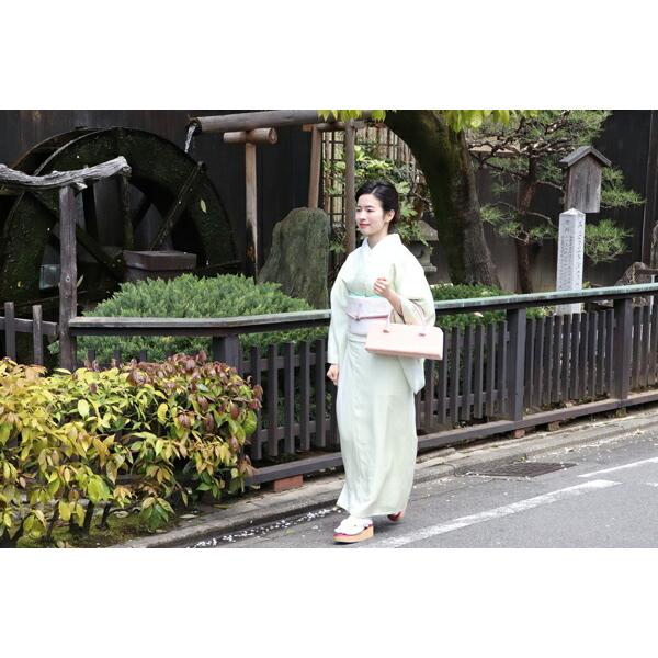 衿秀 バッグ 和装 着物 ばっぐ bag 利休 横長タイプ 博多 琥珀織 正絹 日本製 和装小物 和小物|erinoerihide|02