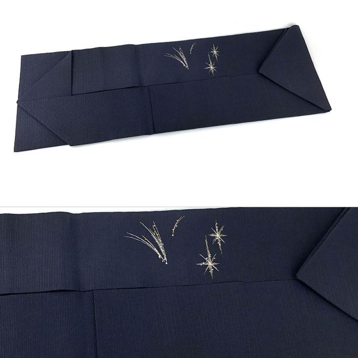 衿秀 公式 帯 名古屋帯 おび 帯 仕立て上がり 九寸 Sparkling スパークリング 墨黒地  刺繍 swarovski スワロフスキー 日本製 和装小物  えりひで 襟の衿秀の画像