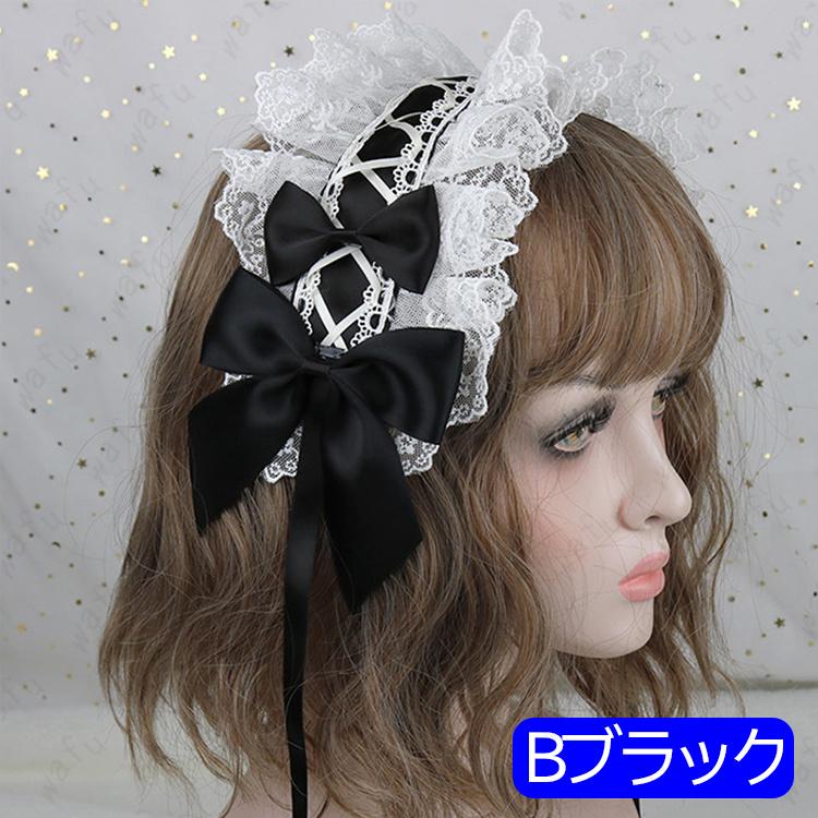 ロリータ カチューシャ (h122#) 当日発送 3type 20color ヘッドドレス