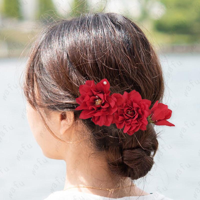 h195#髪飾り 成人式 当日発送 4color 3点セット ヘッドドレス 結婚式