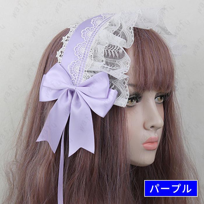 カチューシャ (h47#) 日本国内当日発送 18color 髪飾り ヘッドドレス コスプレ ゴスロリ リボン ヘアアクセサリー ハロウィン ロリータ メイド lolita レース｜eririya｜19