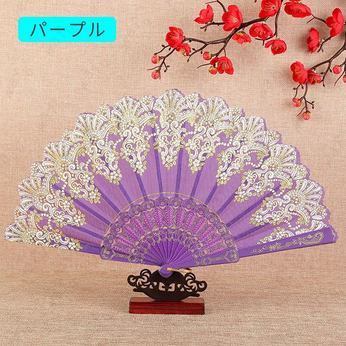 扇子 レディース 日本国内当日発送 11color レース コスプレ 中華風