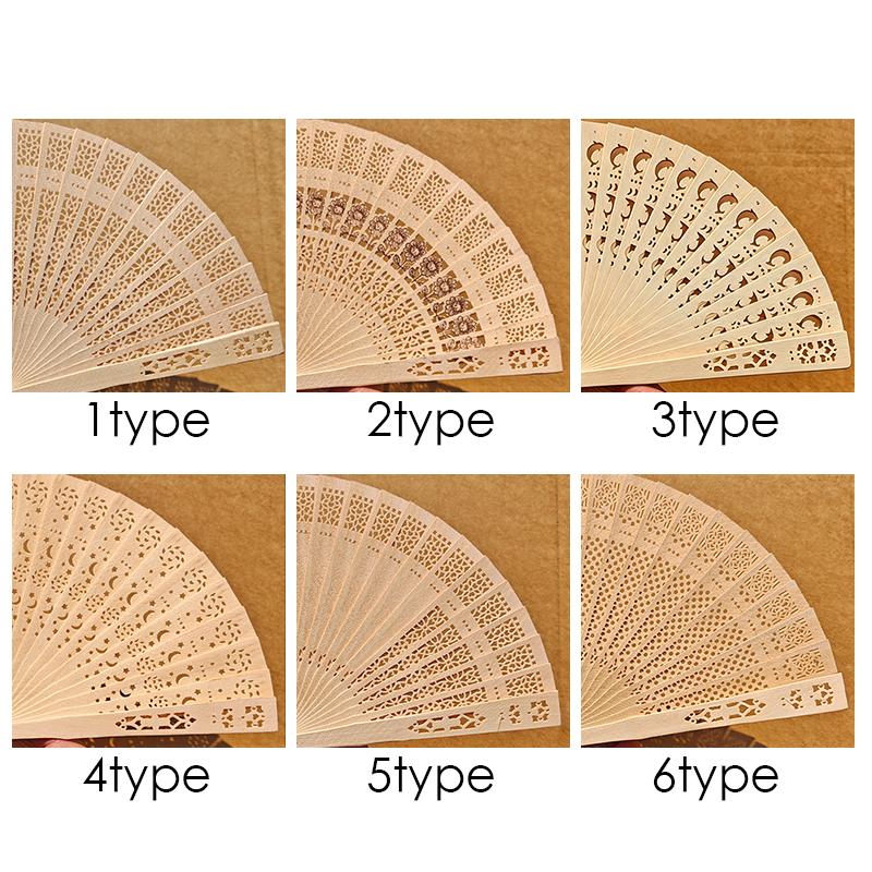 扇子 (z165#) 当日発送 6type 折りたたみ式 木扇 せんす 女性用