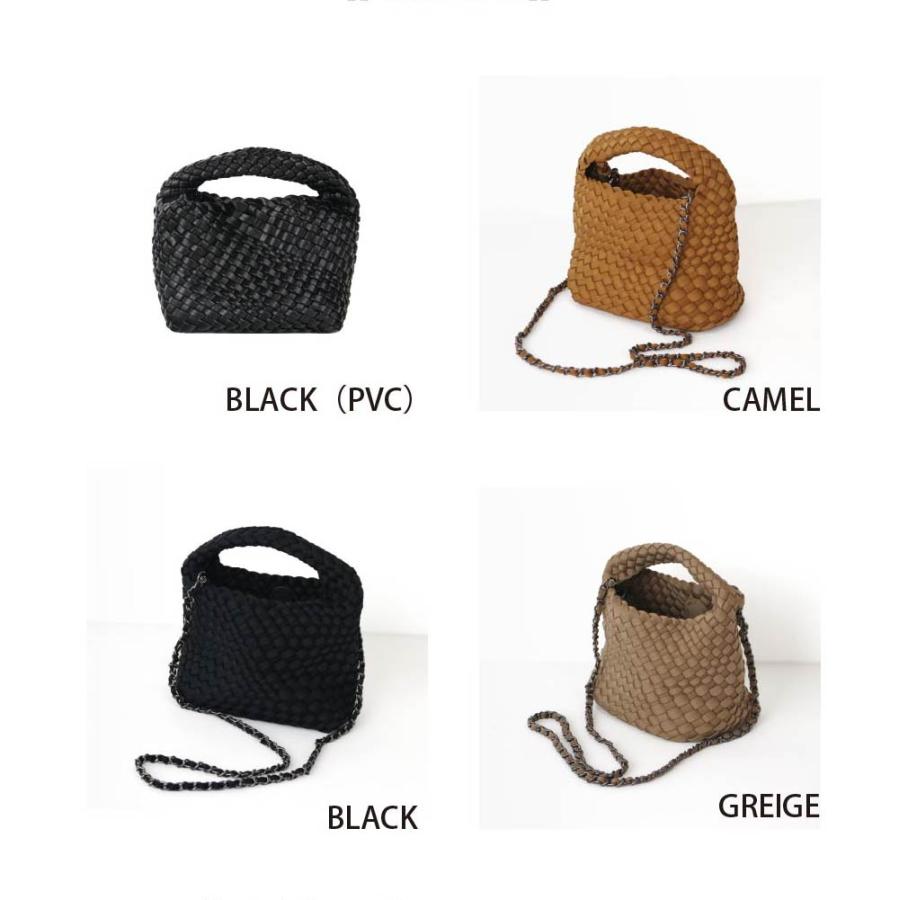 鍵あみ ショルダーバッグ 合皮 ナイロン レディース ハンドバッグ