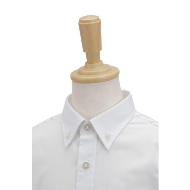 男児ボタンダウンシャツ 白 お受験 95100110120130 |  | 01