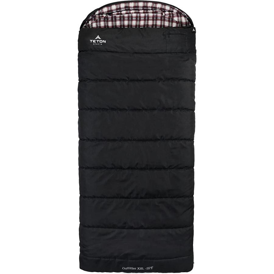 TETON Sports Outfitter XXL Sleeping Bag; Warm and Comfortable for Camping Black 並行輸入品