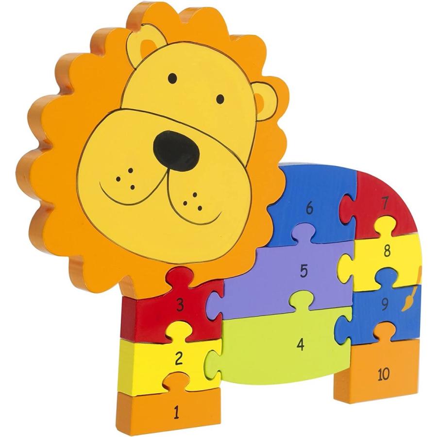 【着後レビューで 送料無料】 Animal Toys Tree Orange Number Lion　並行輸入品 - Puzzles 知育玩具