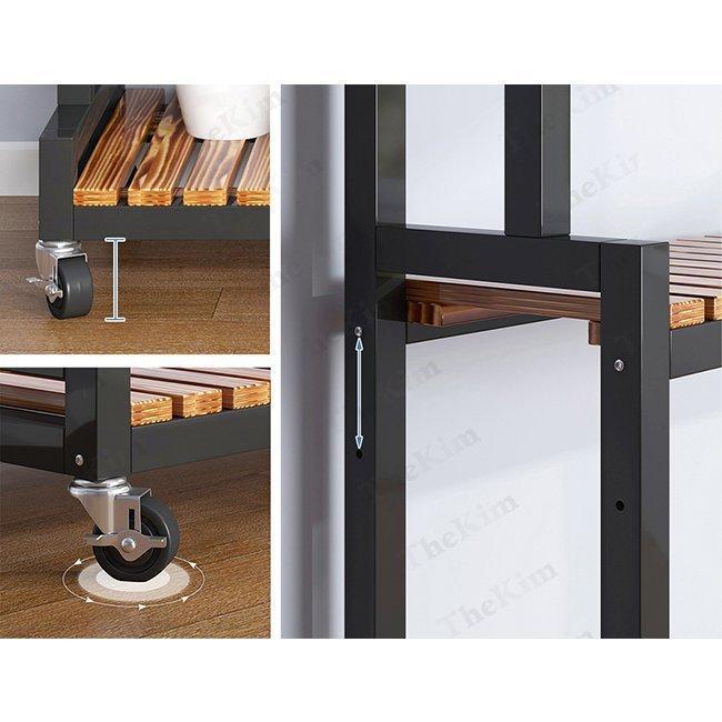 フラワースタンド ガーデンラック キャスター付き ベランダ 3段 屋外 室内 簡単組み立て ガーデニング 花棚 盆栽棚 錆びない 耐腐食性 園芸ラック 多機能 キャスター付き