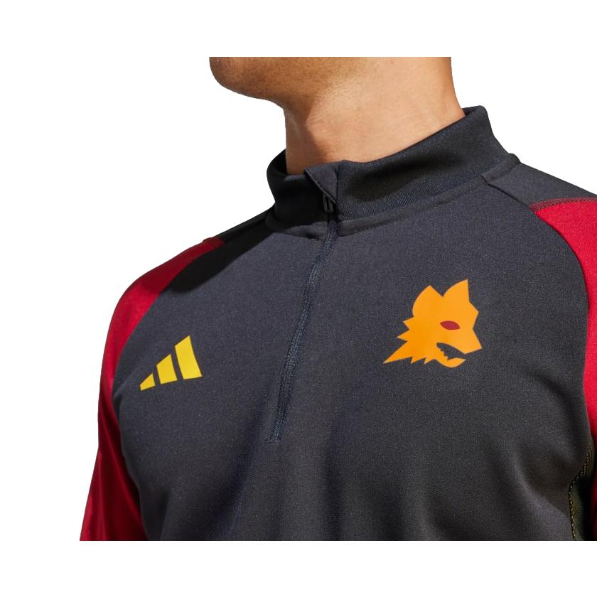 23/24 ASローマ オフィシャルグッズ adidas サッカー メンズ TIRO 23 トレーニングジップトップロングシャツ｜errabund-sports｜04