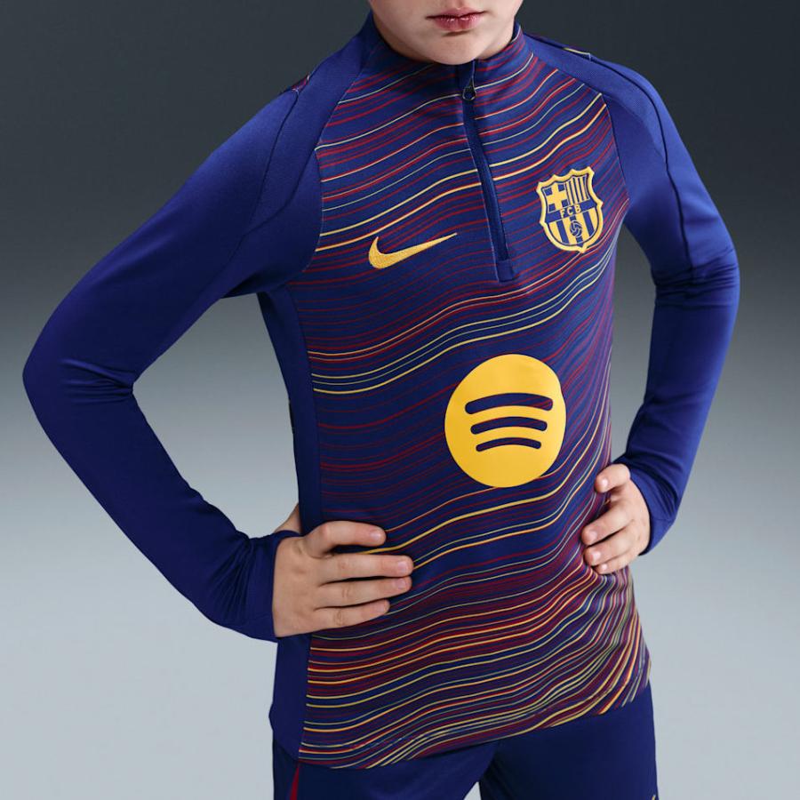 バルセロナ ドリルトップ25-26 L ネイビーxレインボー 上下 新品 NIKE（ナイキ） 25/26 FCバルセロナ オフィシャルグッズ サッカー