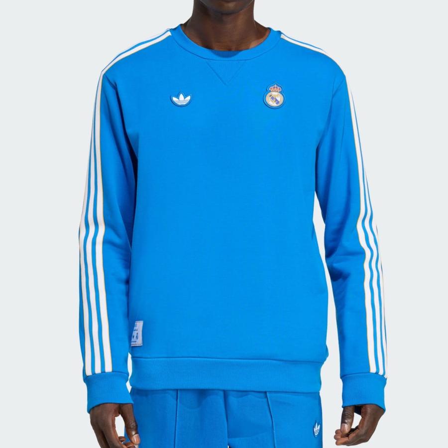 レアル・マドリード 長袖シャツ M 青 メンズ サードユニフォーム 長袖