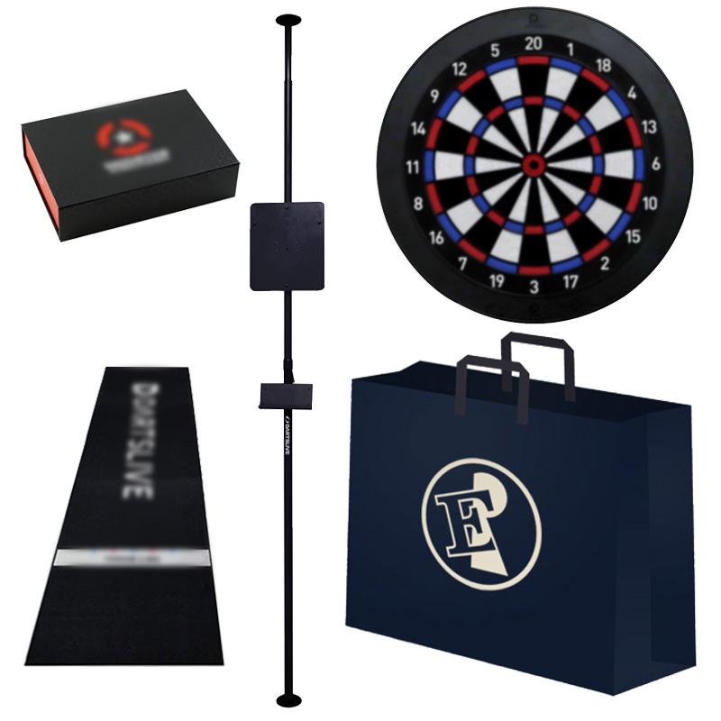 ダーツボード セット HAPPY BAG ダーツライブホーム(DARTSLIVE home)＆ポールスタンド＆防炎スローマット | 自宅 ダーツセット｜ersports