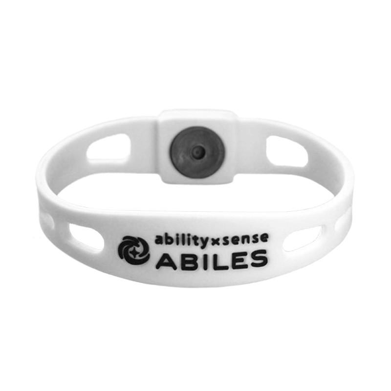 アビリスプラス ブレスレット& アンクレット ABILES 白　Mサイズ 身体サポート アビリス プラス ブレスレット S ホワイト (ABILES PLUS