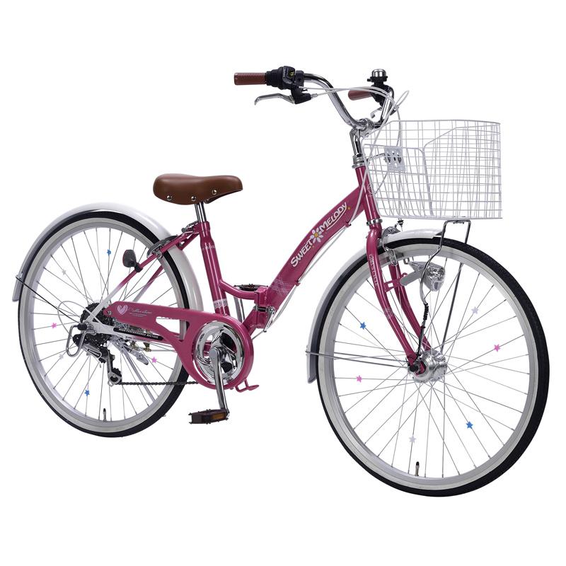 子供用自転車 24インチ M-804F S-MELODY 6段ギア オートライト : ER